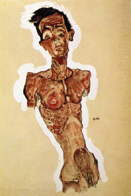 Nude Self portrait, Egon Schiele